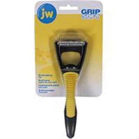 Jw-Dog-cat-aquatic-Grip Soft Cat Deshedding Tool- Gray-yellow 65049
